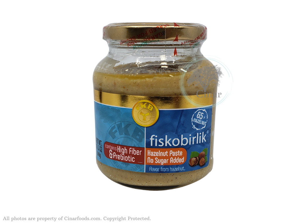 Fiskobirlik Crunchy Hazelnut Spread NO SUGAR - Findik Ezmesi (10.6 oz / 300  gr)