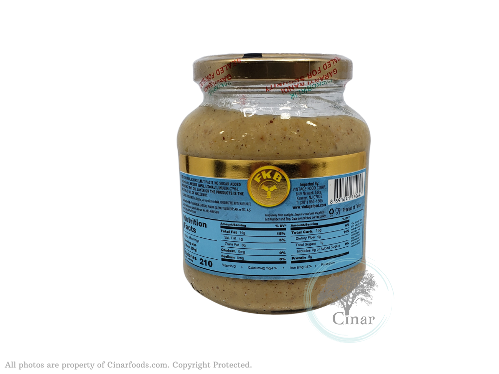 Fiskobirlik Crunchy Hazelnut Spread NO SUGAR - Findik Ezmesi (10.6 oz / 300  gr)