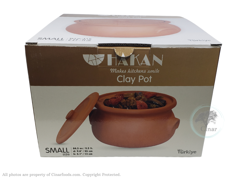 Small clay pot with a lid